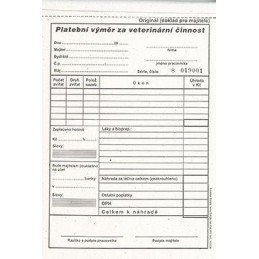 Tiskopis-Platební výměr číslovaný 100 listů