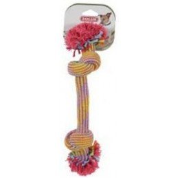 Hračka pes Přetahovadlo barevné 2 uzly 30cm Zolux