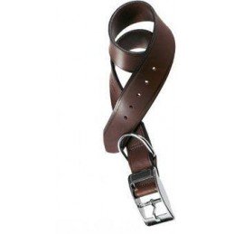 Obojek kožený VIP C 55cmx30mm, hnědý FP 1ks