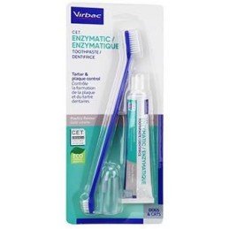 C.E.T.pes Zubní pasta enzymatická drůbeží 70g+kartáčky