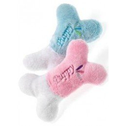 Hračka pes Kostička plyš pískací 13cm KAR