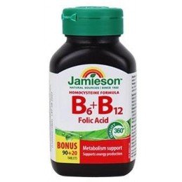 Jamieson Vitamíny B6 B12+kyselina listová 110tbl