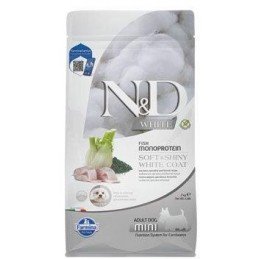 N&D WHITE DOG Adult Mini Sea Bass&Spirulina&Fenn 2,5kg