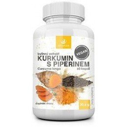 Allnature Kurkumin s piperinem bylinný extrakt 60cps