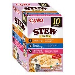 Churu Cat BOX Stew Chick.&Chick.Tuna&Chick.Salm.10x40g
