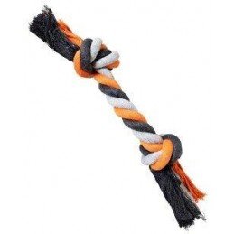Hračka pes Uzel bavlněný 25cm/75g šedá/oranžová HipHop
