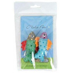 Hračka kočka Rybka s třpytkami 7cm mix barev 2ks