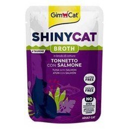 Gimcat ShinyCat kapsa tuňák s lososem ve vývaru 70g