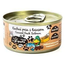Lyopro mňau konz. Kachní prsa s lososem 85g