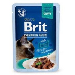 Brit Premium Cat D Fillets in Gravy with Beef 85g