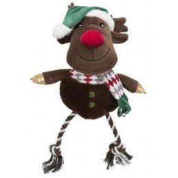 Vánoční hračka Xmas REINDEER plyš/bavlna 49cm