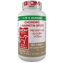 Giom S pes Chondro L-karnitin SPORT 180 tbl+25% zdarma
