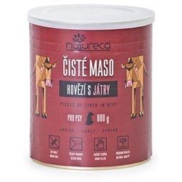 NATURECA konz. hovězí s játry pro psy 800g