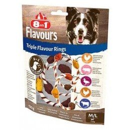 Pochoutka 8in1 Triple Flavour Rings M/L 120g