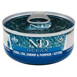 N&D CAT OCEAN Kitten Tuna & Cod & Shrimp & Pumpkin 70g