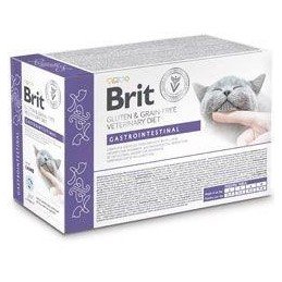Brit VD Cat Pouch fillets in Gravy Gastrointest 12x85g