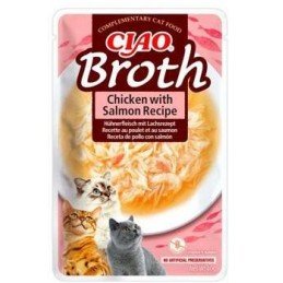 Churu Cat CIAO Broth Chicken with Salmon Recipe 40g