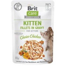 Brit Care Cat Fillets in Gravy Kitten Choi.Chicken 85g