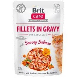 Brit Care Cat Fillets in Gravy Savory Salmon 85g