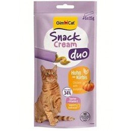 GimCat Snack Cream Duo kuře&dýně 6x15g