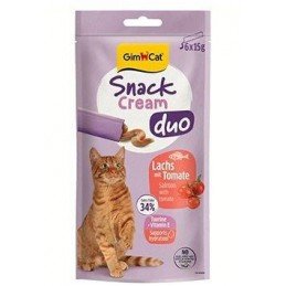 GimCat Snack Cream Duo losos&rajče 6x15g