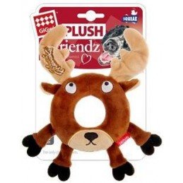Hračka pes GiGwi Plush Friendz sob s gumovým kroužkem