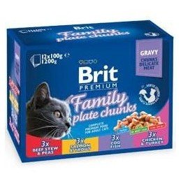 Brit Premium Cat kapsa Family Plate 1200g (12x100g)