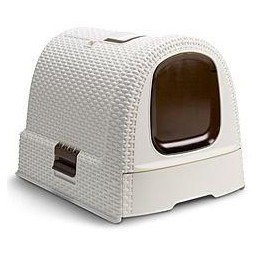 Curver WC kočka kryté domek Rattan 39x39x51cm vintage