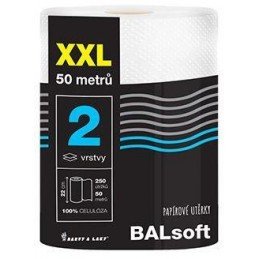 Utěrky víceúčelové papírové Balsoft XXL role 50m