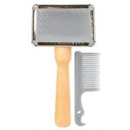 Kartáč dřevěný s drátky finišák kočka 13/6cm TR