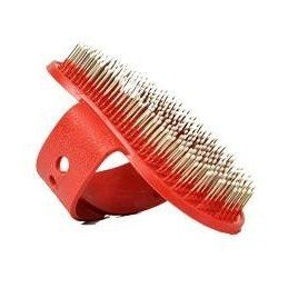 Kartáč gumový dlaňový Terier s drátky 12,5/7,5cm TR