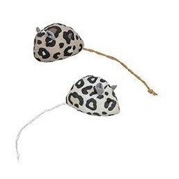 Hračka kočka Myška plyš s catnip 5cm, leopard 2ks TR