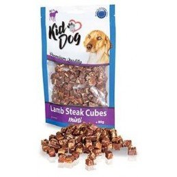 Pochoutka KIDDOG mini kostičky z jehněčího masíčka 80g