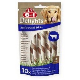 Pochoutka 8in1 Delights Beef Twisted Sticks 10ks