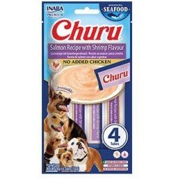 Churu Dog Fish Salmon Recipe with Shrimp Flavour 4x14g
