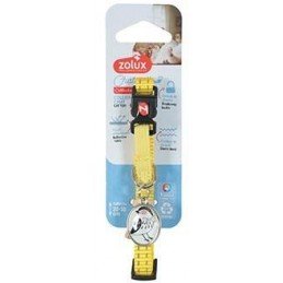 Obojek kočka CHATOUILLE s přívěskem žlutá Zolux