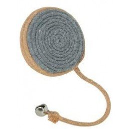 Hračka kočka GRIBOUILLE Svitek s rolničkou šedá Zolux