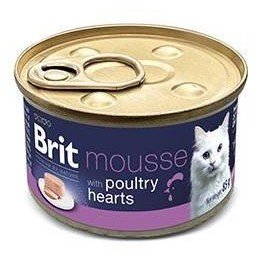 Brit Premium Cat by Nature Mousse Poultry hearts 85g
