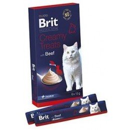 Brit Premium Cat by Nature Creamy Treats Beef 6x15g