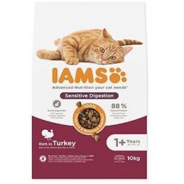 Iams Cat Adult Sensitive Digestion Turkey 10kg