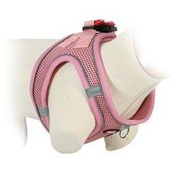 Postroj pes Síťový růžová M Zolux