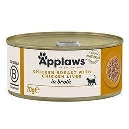 Applaws Cat konz. Adult Broth kuřecí prsa s játry 70g