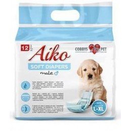 Plenky pro psy Aiko Soft Diapers L-XL/60-80cm 12ks