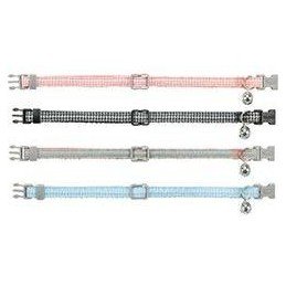 Obojek kočka nylon károvaný vzor 20-30cm/10mm mix TR