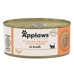 Applaws Cat konz. Adult Broth kuř.prsa s krevetami 70g