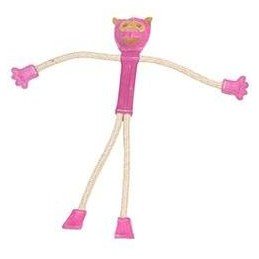 Hračka pes animALL Opice kůže s provazy, barevná 48cm