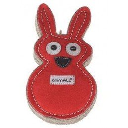 Hračka pes animALL Králík kůže, barevný 18x11cm