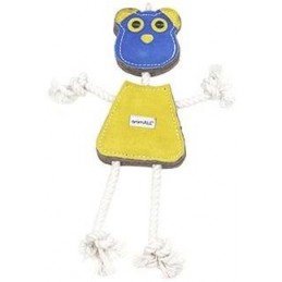 Hračka pes animALL Medvěd velký kůže, barevný 35x22cm