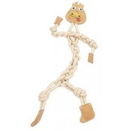 Hračka pes animALL Krůta kůže+lano Mr.Roper 47cm