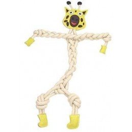 Hračka pes animALL Žirafa kůže+lano Mr.Roper 78cm